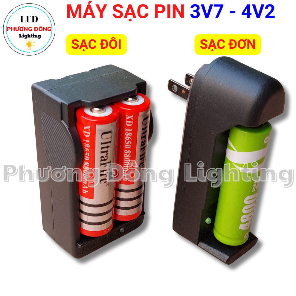 MÁY SẠC PIN - BỘ SẠC PIN 3V7 - 4V2 SẠC ĐÔI - SẠC ĐƠN