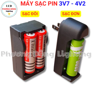 MÁY SẠC PIN - BỘ SẠC PIN 3V7 - 4V2 SẠC ĐÔI - SẠC ĐƠN