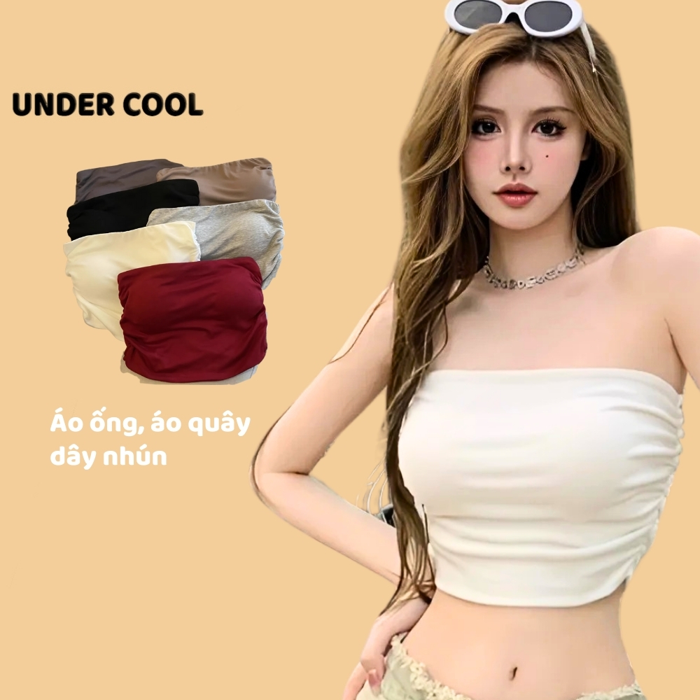 Áo Ống Quây Không Dây UNDERCOOL Thiết Kế Nhún Co Giãn Ôm Gọn Dành Cho Nàng Đi Biển Đi Nhảy Dạo Phố Đi Chơi ABL34