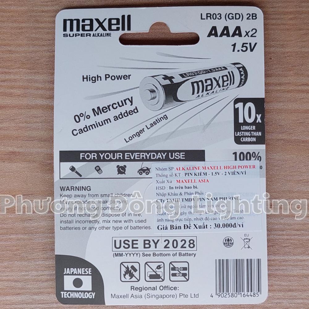 Pin AA, AAA Maxell Alkaline Dung lượng cao dùng cho Remote, điều hòa, Tivi...