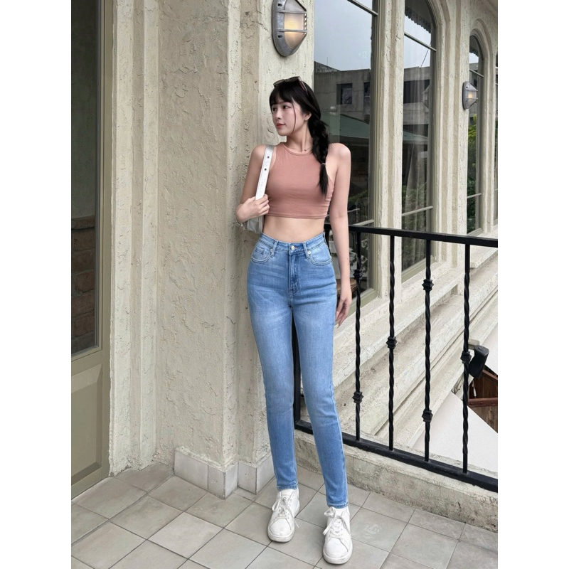 Ảnh TTTHAO - Quần jeans nữ skinny dài 92-94cm tôn dáng chất vải VNXK cotton co giãn cao cấp S69 1