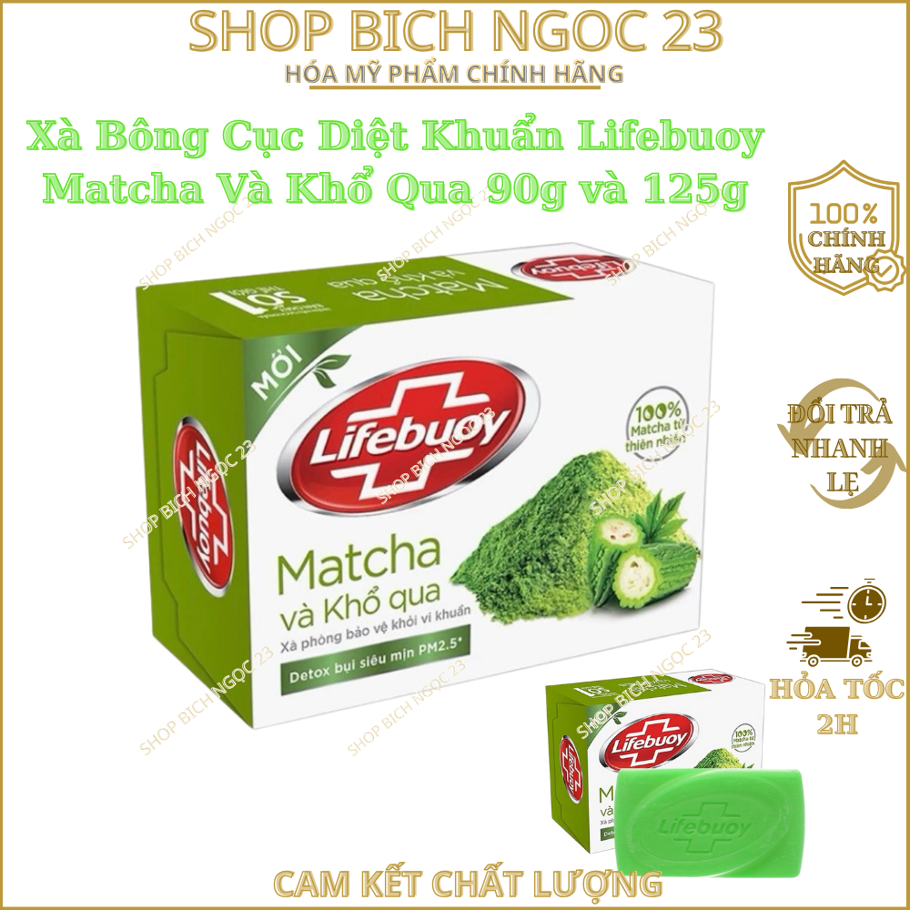 Xà Bông Cục Diệt Khuẩn Lifebuoy Matcha Và Khổ Qua 90g và 125g