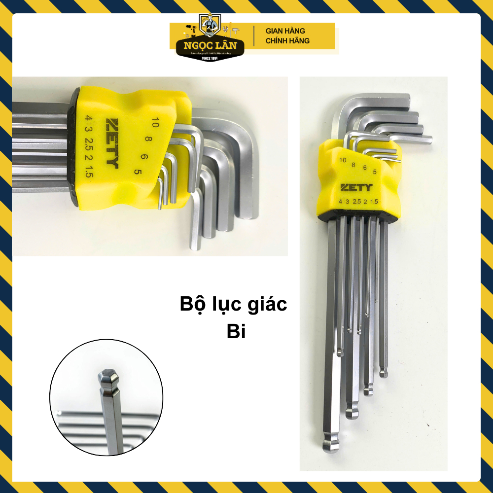 Combo bộ lục giác bông, lục giác hoa thị + Bộ lục giác bi vặn bulong lục giác chìm