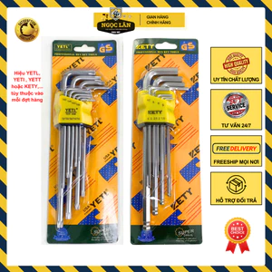 Combo bộ lục giác bông, lục giác hoa thị + Bộ lục giác bi vặn bulong lục giác chìm