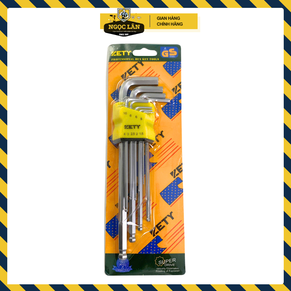 Combo bộ lục giác bông, lục giác hoa thị + Bộ lục giác bi vặn bulong lục giác chìm