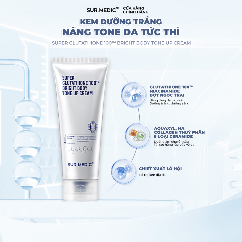 Ảnh Tặng 1 Kem Tone Up - Bộ Ba Sản Phẩm Tinh Chất Hỗ Trợ Dưỡng Sáng Da Toàn Thân 302ml 2