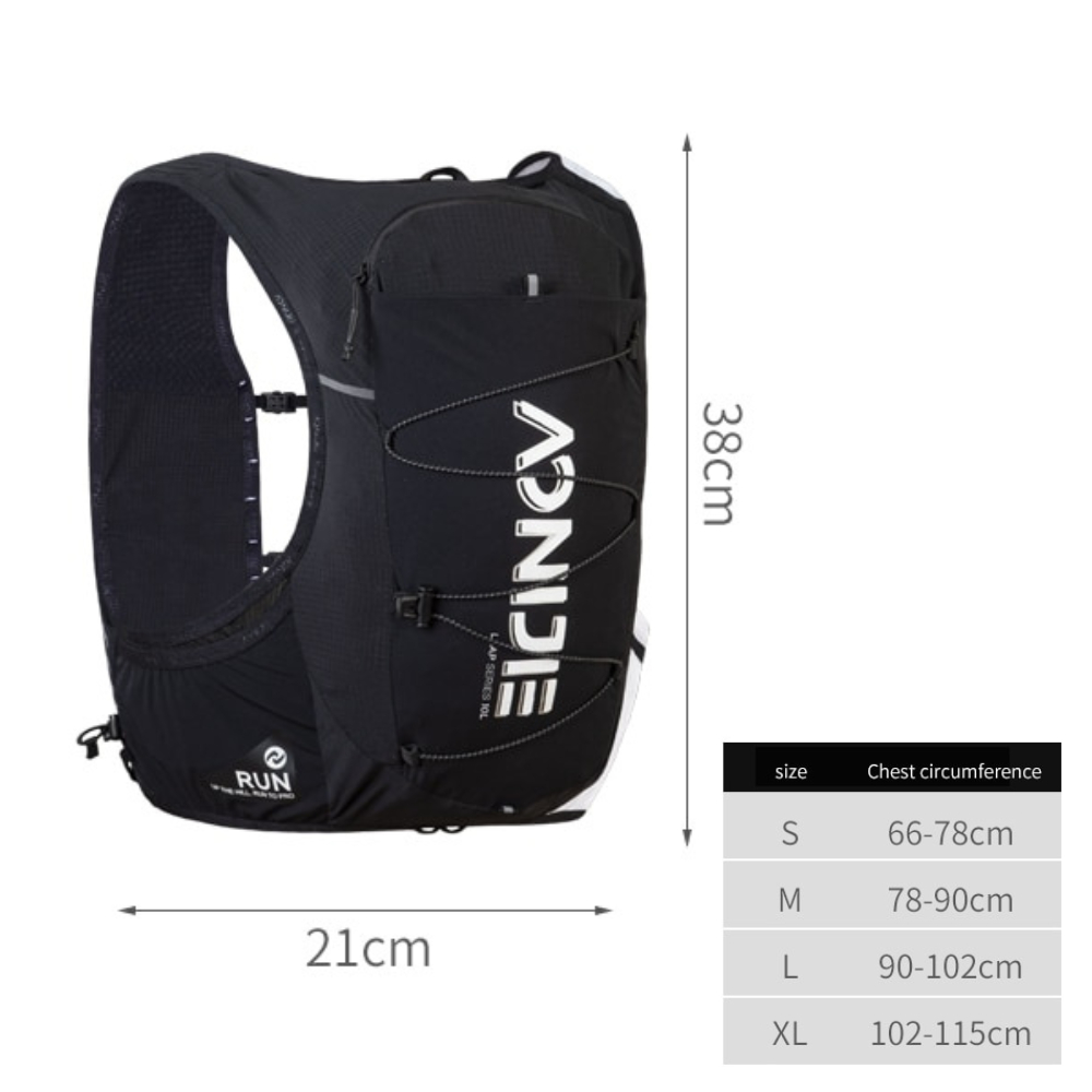 [MUA VEST TẶNG GẬY] Vest nước chạy bộ AONIJIE C9116 Dung Tích 10L - Balo Chạy Bộ Đường Dài phù hợp cho mọi giới tính