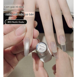 Sơn gel mắt mèo ánh trắng nền trong suốt , mắt mèo ánh nước , kim cương dùng được trên mọi màu nền