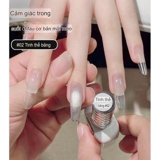 Sơn gel mắt mèo ánh trắng nền trong suốt , mắt mèo ánh nước , kim cương dùng được trên mọi màu nền