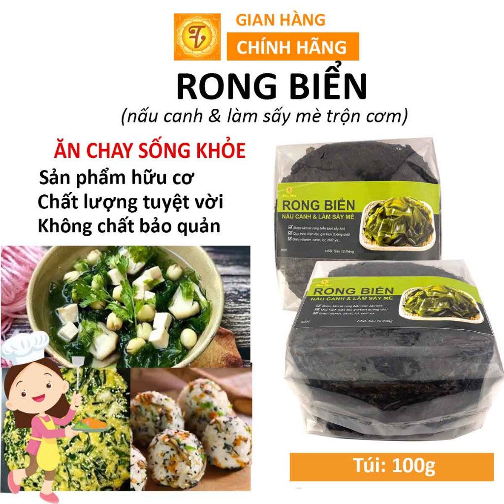 Rong biển nấu canh 100g, rong mứt nấu canh, rong mức nấu canh, bánh ...