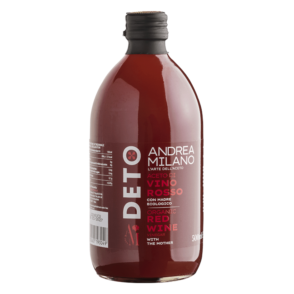 Giấm Vang Detox Hữu Cơ Có Giấm Cái Milan Organic Wine Vinegar With The Mother 500ml