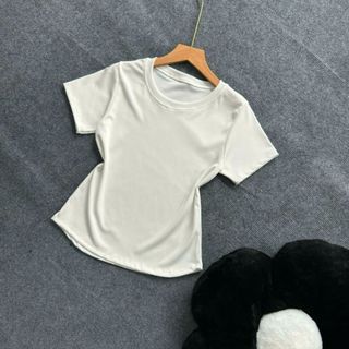 Set đồ big size nữ áo thun trơn co giãn phối quần xuông kẻ sọc hottrend lưng chun thoải mái mặc thoáng mát - SET972