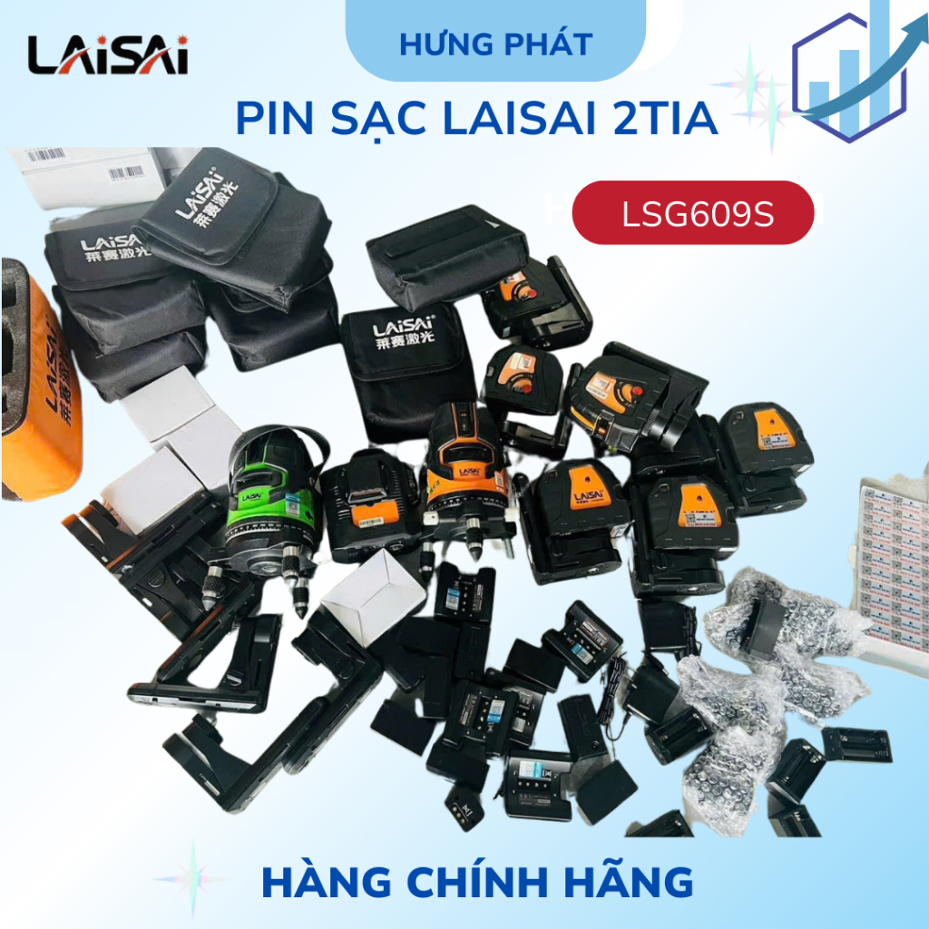 Pin sạc chính hãng máy cân bằng laser 2 tia xanh LAISAI LSG609S.