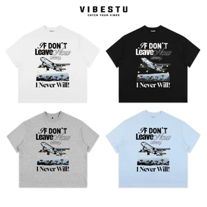 Áo Thun Local Brand VIBESTU " I Never Will " Áo Thun Boxy Form Rộng Unisex 250Gsm Cotton