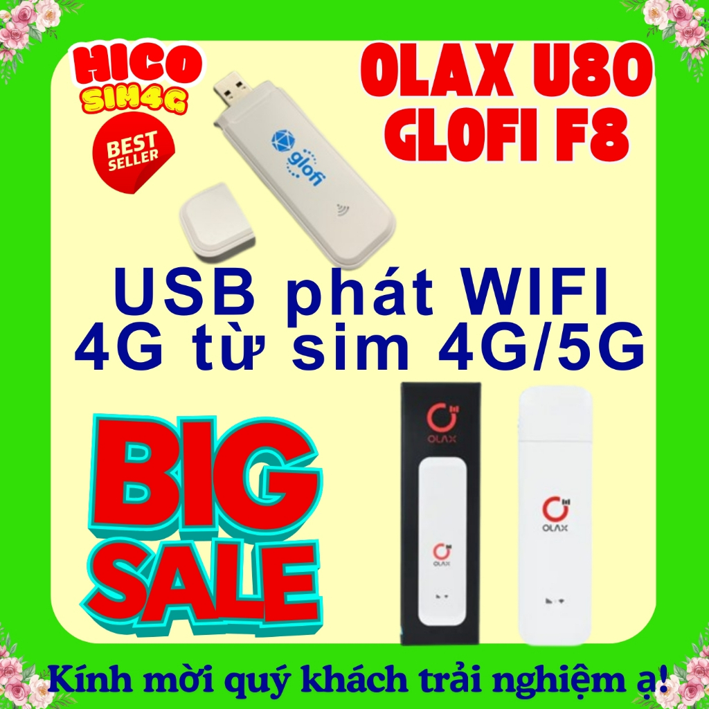 Usb Dcom Phát Wifi 4G Olax Hico U80 Ultra Tốc Độ 150Mb Chính Hãng, Chia ...