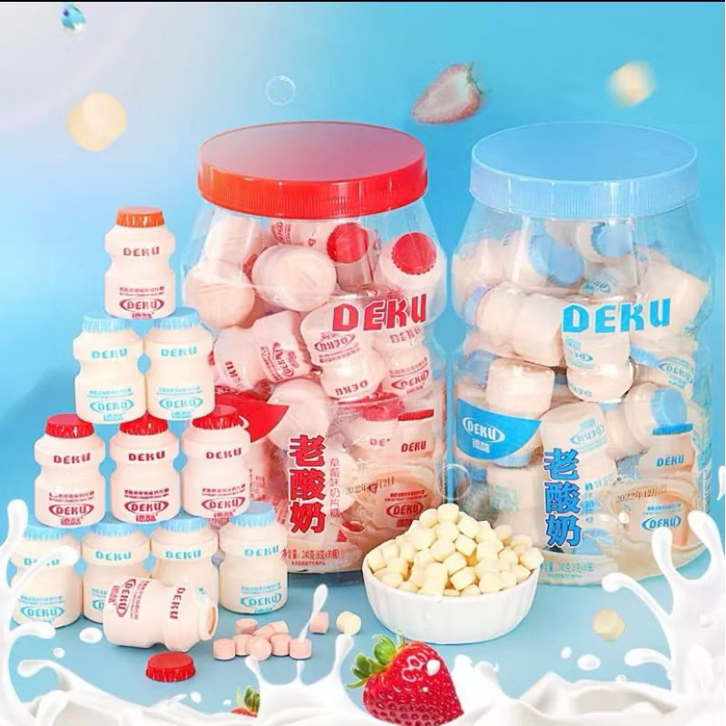 Kẹo Sữa Chua DeKu thơm ngon Hộp to 30 hũ nhỏ