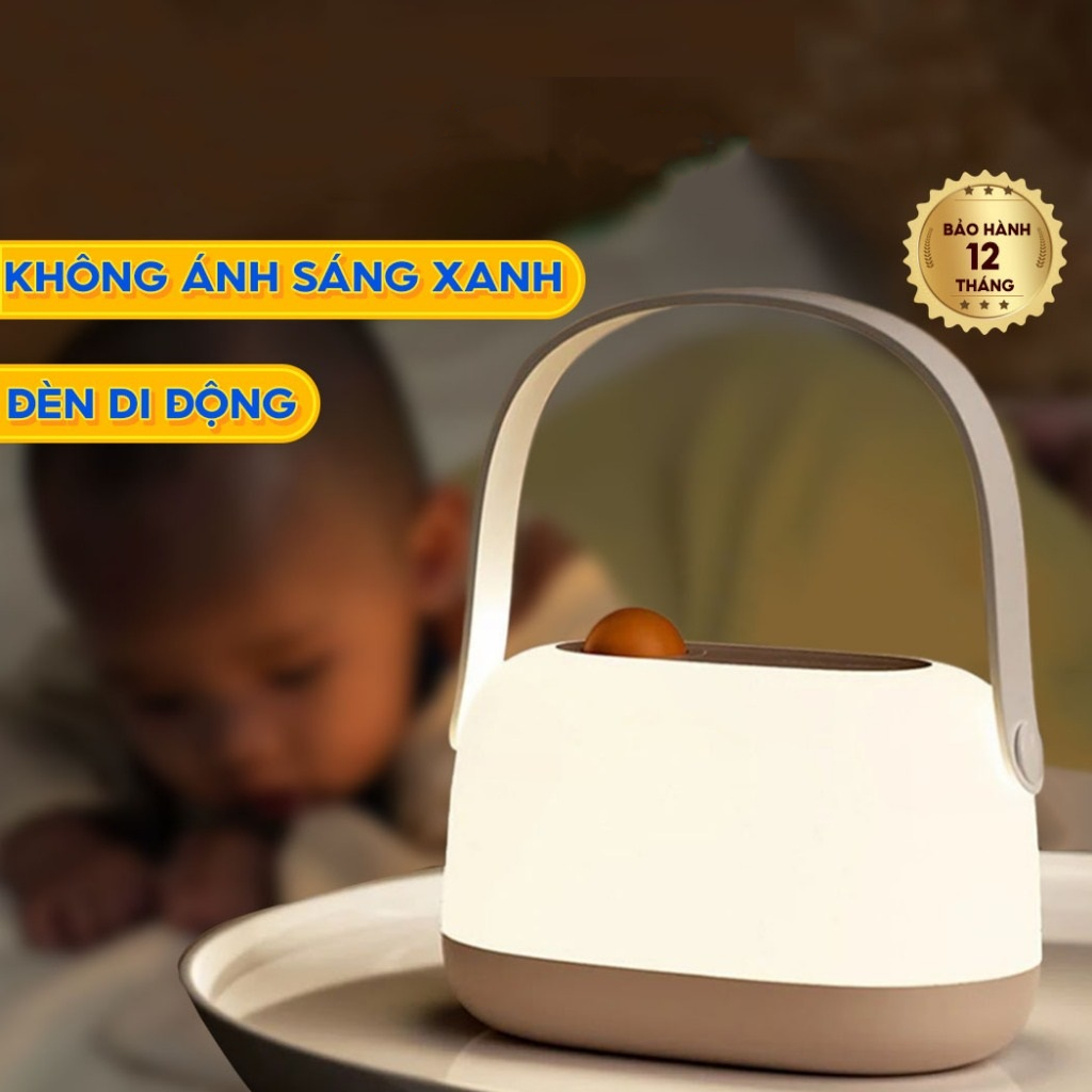 Đèn ngủ bé sơ sinh Đèn Cắm Trại Dã Ngoại di động đèn ngủ bỉm chống ánh sáng xanh giúp mẹ hút sữa và cho bé Đèn Trang Trí
