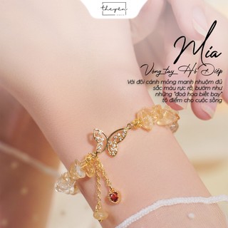 Mia - Vòng Tay Hồ Điệp - Thạch Anh Vàng - Quà Tặng Ý Nghĩa Mang Lại Hạnh Phúc, Bình An Và May Mắn