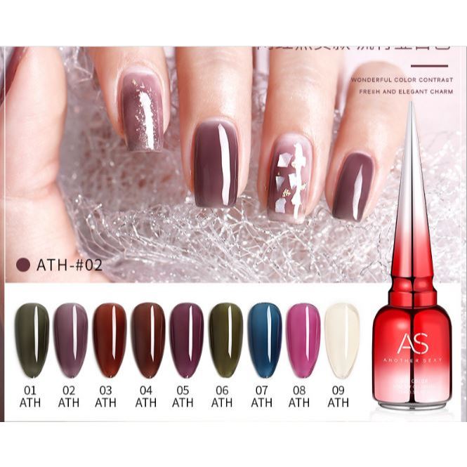 Sơn gel AS THẠCH MỚI mã ATH 9 chai đỏ nhọn 15ml siêu HOT siêu xịn