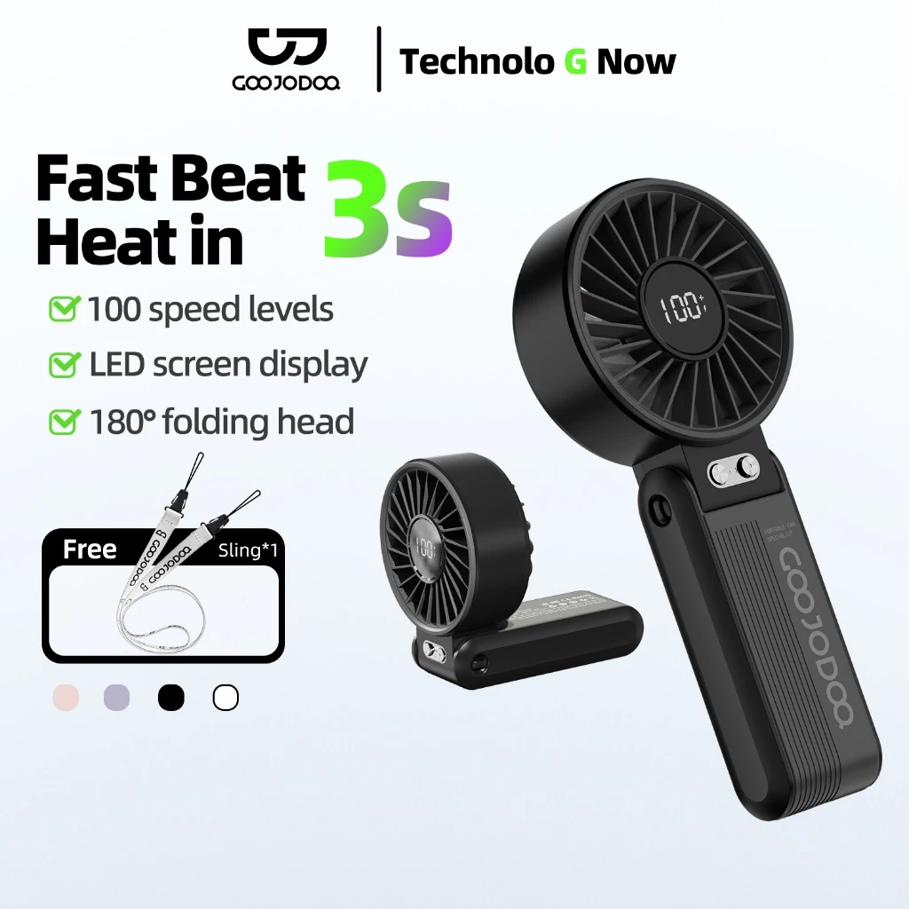 Quạt mini Goojodoq cầm tay gấp 180 độ