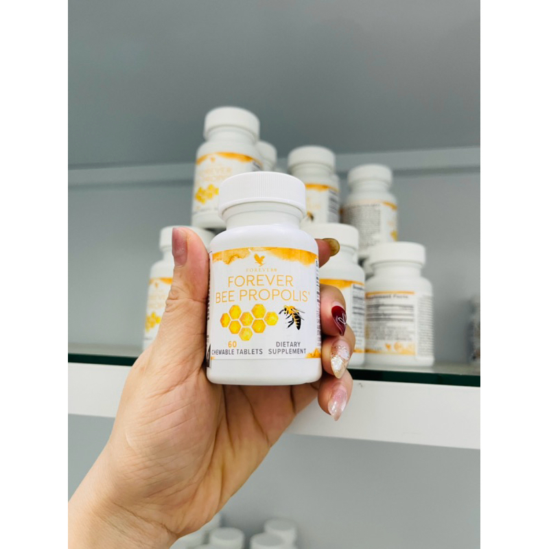 VIÊN KEO ONG – Forever Bee Propolis 027Flp. Hỗ Trợ Sức Đề Kháng, Viêm Họng, Đường Hô Hấp. 60v/lọ