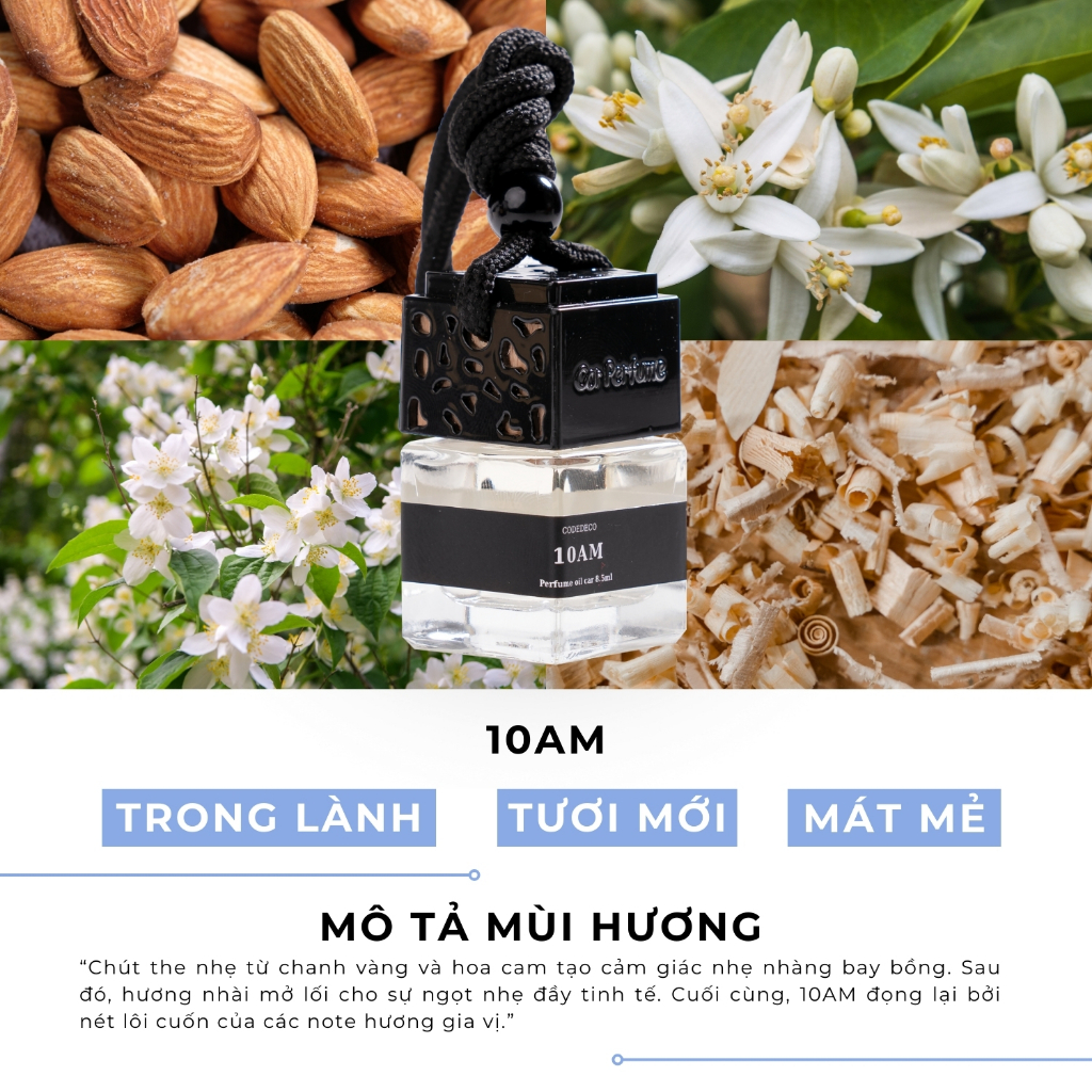 Ảnh Tinh dầu nước hoa dạng treo CODEDECO giữ hương 30 - 45 ngày, dùng cho tủ quần áo, phòng ngủ, nhà vệ sinh, treo xe ô tô 4