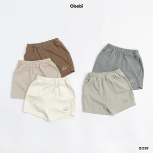 Quần Đùi Cotton Thêu Capcake Obebi Thời Trang Hè Mát Mẻ Cho Bé Trai Bé Gái từ 5kg - 19kg QC29