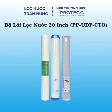 Lõi Lọc Nước 20 Inch - Bộ 3 Lõi Lọc 1,2,3 Lọc Tổng, Chung Cư, Đầu Nguồn - Thiết Bị Gia Dụng