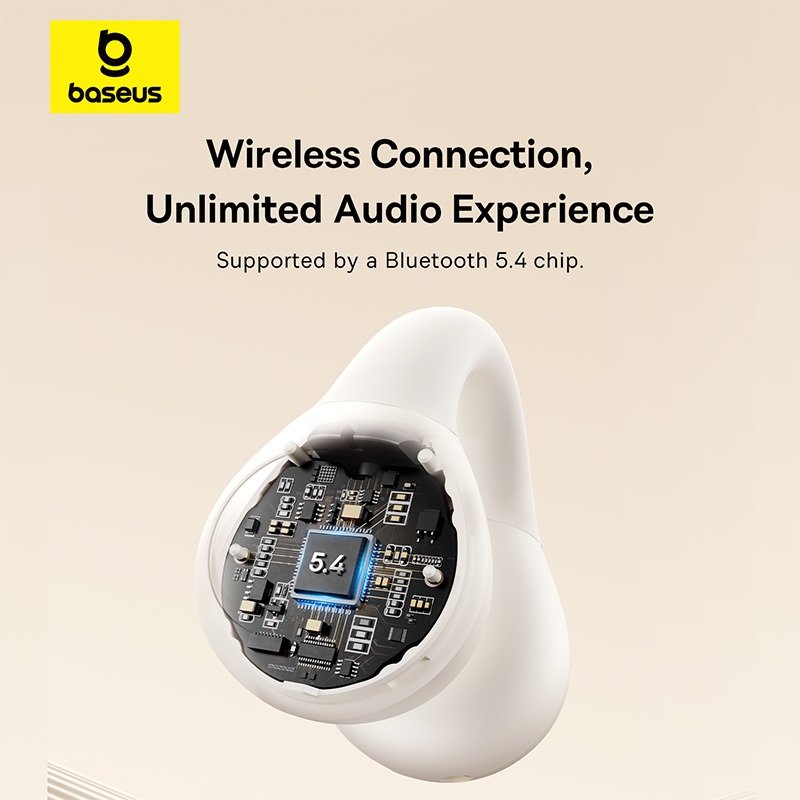 Tai nghe Baseus Bass 15 Clip Open-Ear OWS Bluetooth 5.4 ENC 30 giờ 4,6g