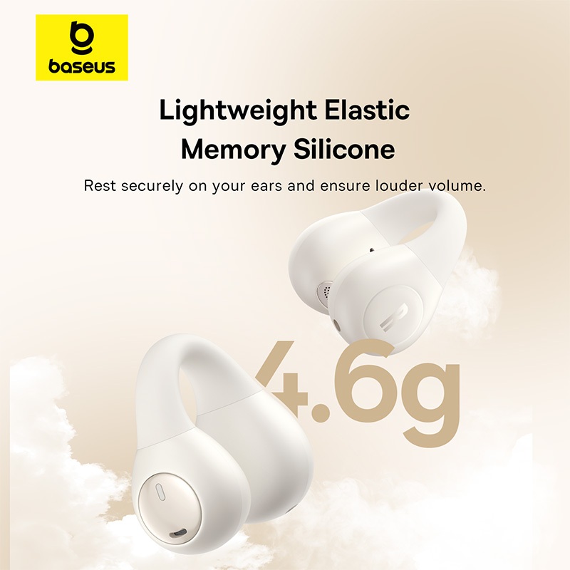 Tai nghe Baseus Bass 15 Clip Open-Ear OWS Bluetooth 5.4 ENC 30 giờ 4,6g