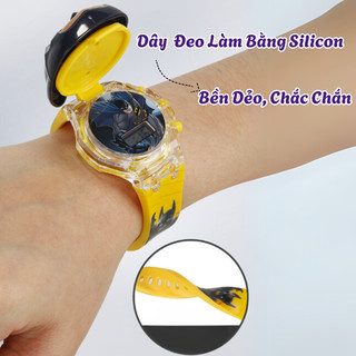 Đồng Hồ Đeo Tay Cho Bé Có Nhạc Có Đèn Họa Tiết Kuromi, Melody, Hello Kitty Dây Silicon Mềm Không Làm Đau Tay Bé