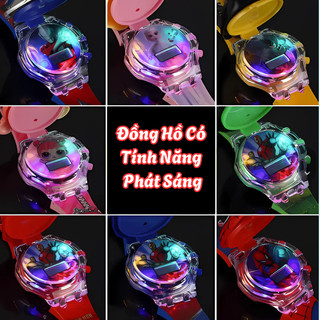 Đồng Hồ Đeo Tay Cho Bé Có Nhạc Có Đèn Họa Tiết Kuromi, Melody, Hello Kitty Dây Silicon Mềm Không Làm Đau Tay Bé