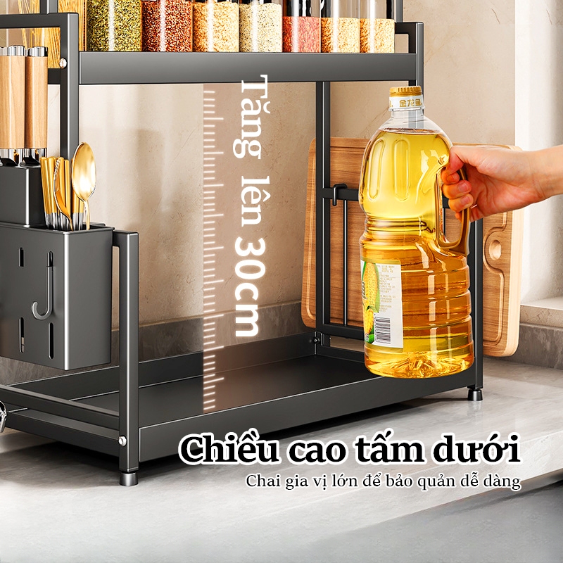 Lifinity Kệ Đựng Gia Vị 2-3 Tầng Đa Năng, Để Dao Thớt & Đũa Thìa-Chống Gỉ, Tiết Kiệm Không Gian
