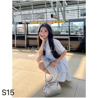 Set áo sơ mi thêu nơ phối ren kèm chân váy xếp ly dáng ngắn LAVIAN S15