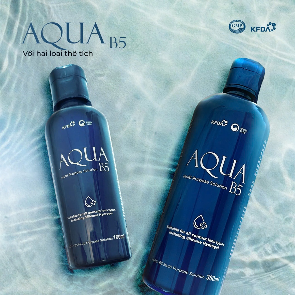 Ảnh COMBO Nước Ngâm Lens 360ml + Nhỏ Mắt Lens 15ml thương hiệu Aqua B5 (Nước ngâm & nhỏ mắt dành riêng cho kính áp tròng) 3