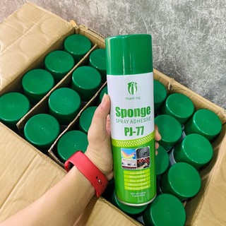 Keo xịt dành cho tường nhám, tường ẩm - dạng xịt đa năng siêu dính PJ-77 - cho Tường khó ăn keo giấy