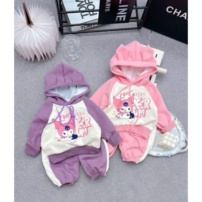 bộ ni bông kurumi tím hồng size cho bé 6-18kg QUỲNH ANH SHOP_01