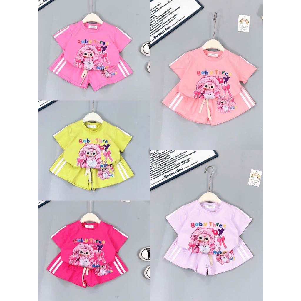 BỘ CỘC TAY BABY THREE CHO BÉ GÁI SIZE 6-18KG