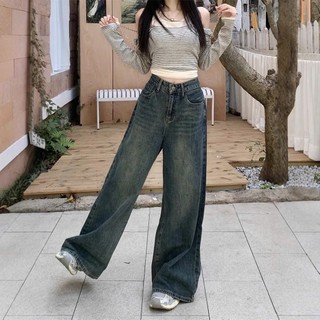 Quần jeans ống rộng mẫu trơn lưng cao, quần bò nữ ống suông nâng 3 hack dáng đủ size dưới 62kg mã QS29