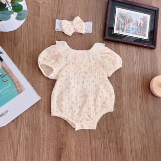 Body Musslin hoa nhí bé gái 4-10kg đầy tháng, thôi nôi. Bộ đồ liền thân dễ thương bé gái. Dino Kids