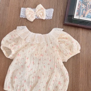 Body Musslin hoa nhí bé gái 4-10kg đầy tháng, thôi nôi. Bộ đồ liền thân dễ thương bé gái. Dino Kids