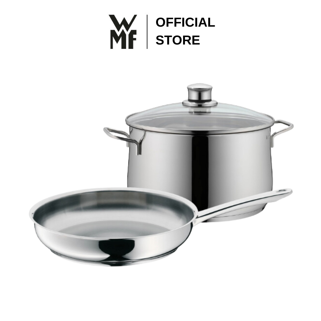 Ảnh Nồi Chảo Thép WMF Diadem, Nồi 20cm, Chảo 24cm, Đáy Từ 3 Lớp, Sử Dụng Mọi Loại Bếp 1