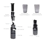Máy ép chậm Hawonkoo SJH-002-GR (Màu Xám) - Công Suất 200W - Ép Kiệt Bã, Giữ Trọn Vitamin - Bảo Hành 24 Tháng — ảnh 5