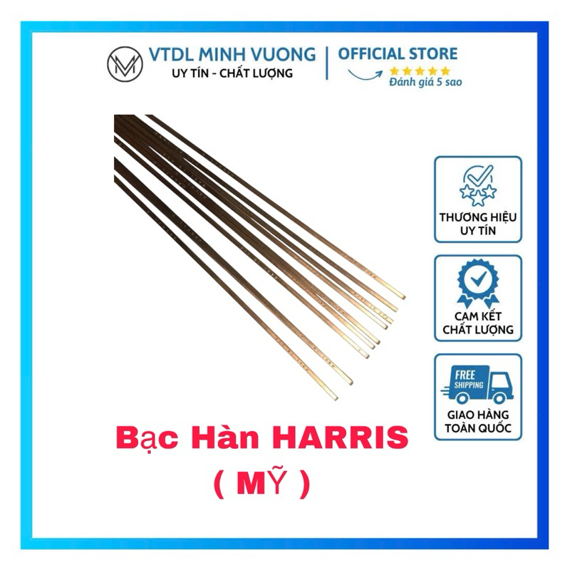 10 Que bạc Hàn Mỹ , thương hiệu Harris  kích thước  1.3×3.2×457 mm