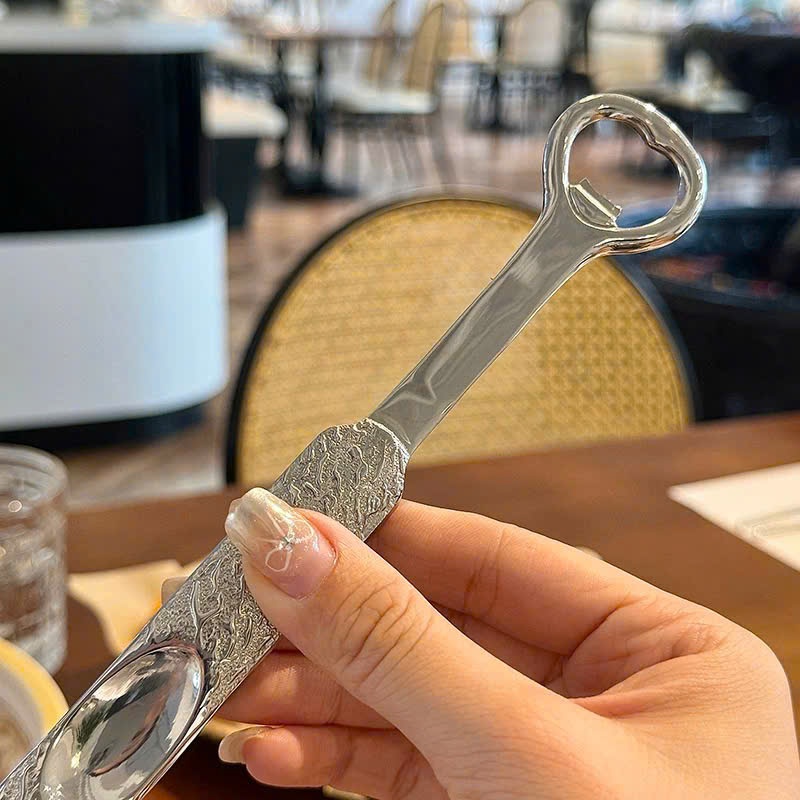 Kẹp Gắp Inox Đa Năng Có Khui Nắp, Dụng Cụ Gắp Thịt Inox Cao Cấp Chống Trượt Có Lỗ Treo