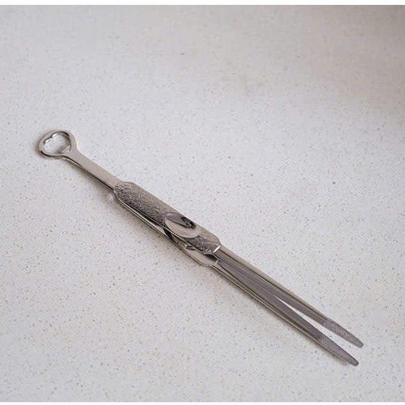 Kẹp Gắp Inox Đa Năng Có Khui Nắp, Dụng Cụ Gắp Thịt Inox Cao Cấp Chống Trượt Có Lỗ Treo