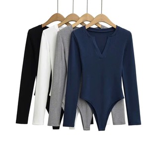 Bodysuit cổ V tay dài M097