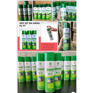 Keo xịt dạ năng PJ-77,600ml/chai,xịt dán tường siêu chắc.