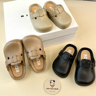 (FORM NHỎ)Dép Sục Cho Bé 3 màu trơn Chất Liệu Nhựa chống nước chống trơn trượt Êm Mềm Cho Bé Trai Bé Gái(S20)