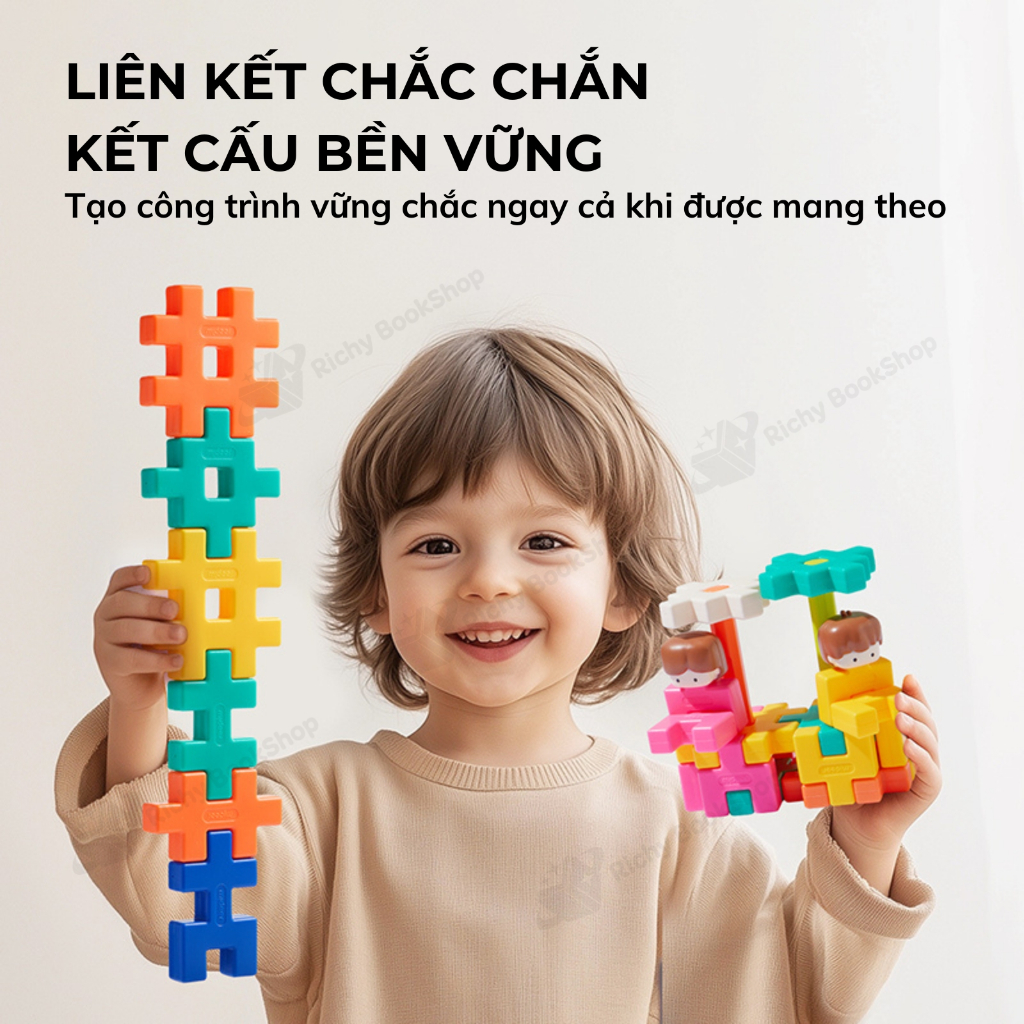 Đồ chơi lắp ghép khối hình 3D Mideer Waffle Building Blocks